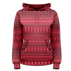 Boho Bittersweet Pink  Women s Pullover Hoodie by SpinnyChairDesigns