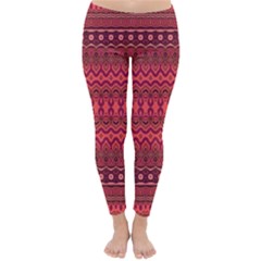 Boho Bittersweet Pink  Classic Winter Leggings by SpinnyChairDesigns