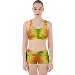 Lemon Lime Tie Dye Work It Out Gym Set by SpinnyChairDesigns