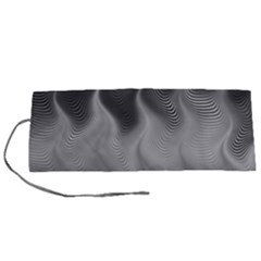 Abstract Black Grey Roll Up Canvas Pencil Holder (s) by SpinnyChairDesigns