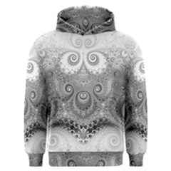 Black And White Spirals Men s Overhead Hoodie by SpinnyChairDesigns