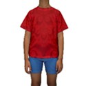 Red Spirals Kids  Short Sleeve Swimwear View1