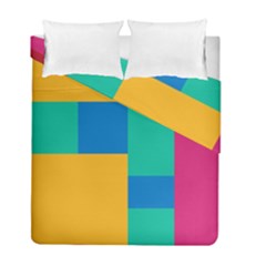Squares  Duvet Cover Double Side (full/ Double Size) by Sobalvarro