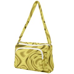 Golden Wave Front Pocket Crossbody Bag
