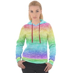 Rainbow Ombre Texture Women s Overhead Hoodie