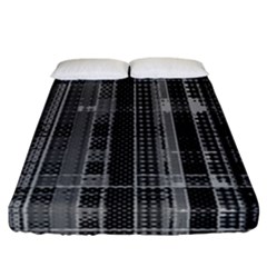 Black Punk Plaid Fitted Sheet (california King Size) by SpinnyChairDesigns
