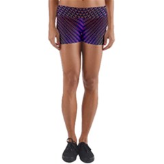 Alien Skin Glow Yoga Shorts by SpinnyChairDesigns