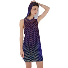Alien Skin Glow Racer Back Hoodie Dress by SpinnyChairDesigns