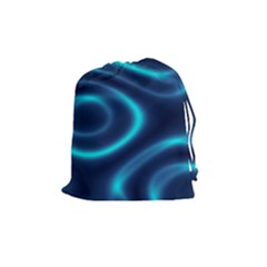Blue Wavy Drawstring Pouch (medium) by Sabelacarlos