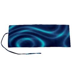 Blue Wavy Roll Up Canvas Pencil Holder (s) by Sabelacarlos