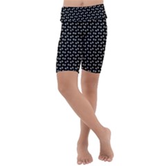 Daisy Black Kids  Lightweight Velour Cropped Yoga Leggings by snowwhitegirl