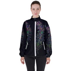 Galaxy Space Women s High Neck Windbreaker by Sabelacarlos