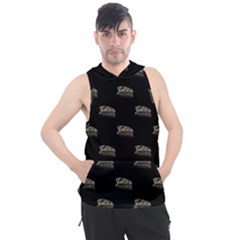 Dinosaur Skeleton Head Motif Pattern Men s Sleeveless Hoodie by dflcprintsclothing