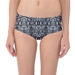 Modern Tribal Geometric Print Mid-waist Bikini Bottoms by dflcprintsclothing