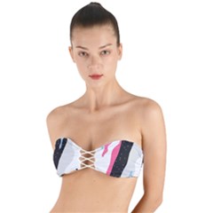 Abstract Space Pattern Design Twist Bandeau Bikini Top by brightlightarts