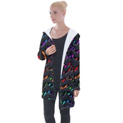 Rainbowwaves Longline Hooded Cardigan