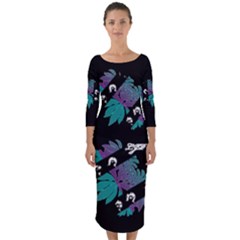 Ljp Quarter Sleeve Midi Bodycon Dress by Ladyjpstyles07