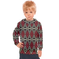 Motif Boho Style Geometric Kids  Hooded Pullover by tmsartbazaar