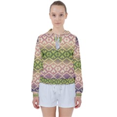 Ethnic Seamless Pattern Women s Tie Up Sweat by FloraaplusDesign