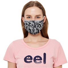 Black And Grey Camouflage Cloth Face Mask (adult) by SpinnyChairDesigns