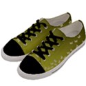 Yellow, gold Gradient Butterflies pattern, cute insects theme Men s Low Top Canvas Sneakers View2