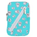 Azure blue and Crazy kitties pattern, cute kittens, cartoon cats theme Belt Pouch Bag (Small) View1
