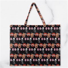 Halloween Zipper Large Tote Bag