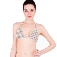 Aqua Coral Circles Bikini Top