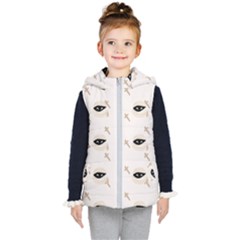 Halloween Mummies Seamless Repeat Pattern Kids  Hooded Puffer Vest by KentuckyClothing