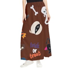 Halloween Seamless Repeat Pattern Maxi Chiffon Skirt by KentuckyClothing