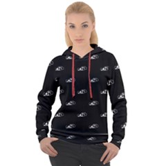 Formula One Black And White Graphic Pattern Women s Overhead Hoodie by dflcprintsclothing