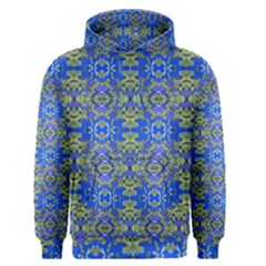 Gold And Blue Fancy Ornate Pattern Men s Core Hoodie by dflcprintsclothing