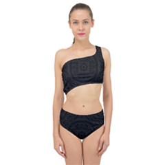 Black And Gray Spliced Up Two Piece Swimsuit by Dazzleway