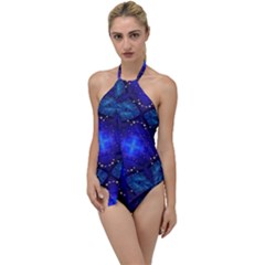 Blue Ornate Go With The Flow One Piece Swimsuit by Dazzleway