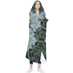 Calm In The Flower Forest Of Tranquility Ornate Mandala Wearable Blanket by pepitasart