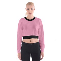 Amaranth Pink & Black - Cropped Sweatshirt by FashionLane