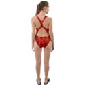 Colorful Strawberries At Market Display 1 Cut-Out Back One Piece Swimsuit View2