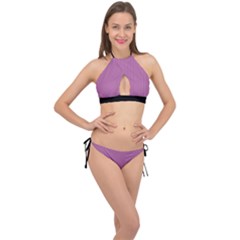 Bodacious Pink - Cross Front Halter Bikini Set by FashionLane