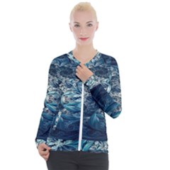 Fractal Swings Casual Zip Up Jacket by Sparkle