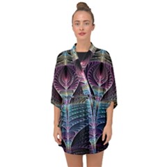 Fractal Design Half Sleeve Chiffon Kimono by Sparkle