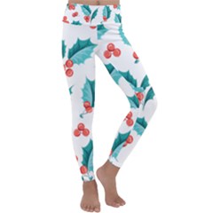 Chritmas 1 Kids  Lightweight Velour Classic Yoga Leggings by designsbymallika
