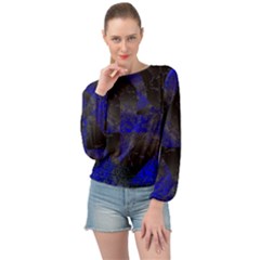 Broken Pavement  Banded Bottom Chiffon Top by MRNStudios
