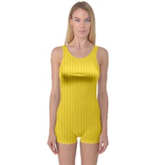 Just Yellow - One Piece Boyleg Swimsuit by FashionLane