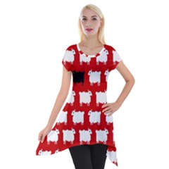 Black Sheep Short Sleeve Side Drop Tunic by NoHang