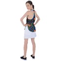 Orange Flowers Pattern Racer Back Mesh Tank Top View2