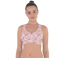 Socks Love Cross String Back Sports Bra by designsbymallika