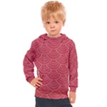 Red sashiko Kids  Hooded Pullover