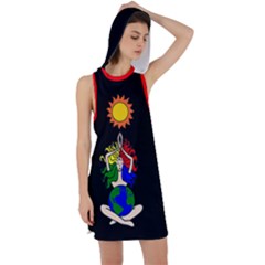 Elemental Sun Goddess   Racer Back Hoodie Dress by IIPhotographyAndDesigns