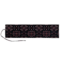 Dark Seamless Gemoetric Print Mosaic Roll Up Canvas Pencil Holder (l) by dflcprintsclothing