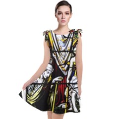 Christian Window Glass Art Print Tie Up Tunic Dress
